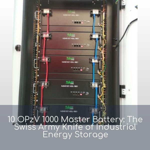 10 OPzV 1000 Master Battery: The Swiss Army Knife of Industrial Energy Storage