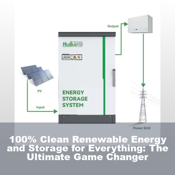 100% Clean Renewable Energy and Storage for Everything: The Ultimate Game Changer