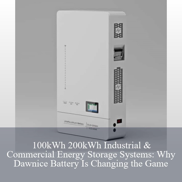 100kWh 200kWh Industrial & Commercial Energy Storage Systems: Why Dawnice Battery Is Changing the Game