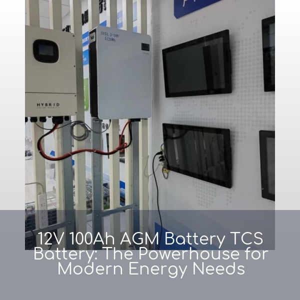 12V 100Ah AGM Battery TCS Battery: The Powerhouse for Modern Energy Needs