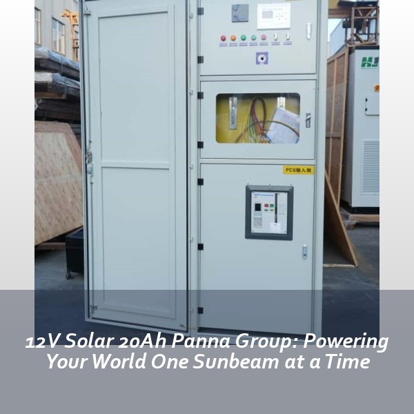 12V Solar 20Ah Panna Group: Powering Your World One Sunbeam at a Time