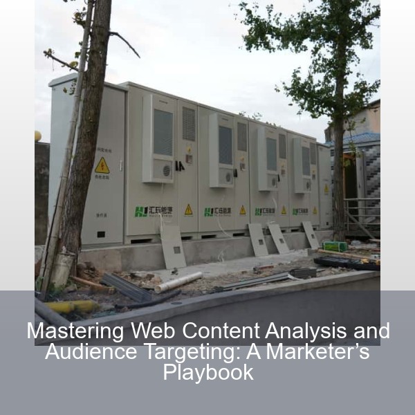 Mastering Web Content Analysis and Audience Targeting: A Marketer’s Playbook