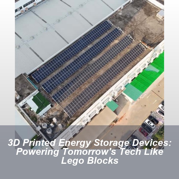 3D Printed Energy Storage Devices: Powering Tomorrow's Tech Like Lego Blocks