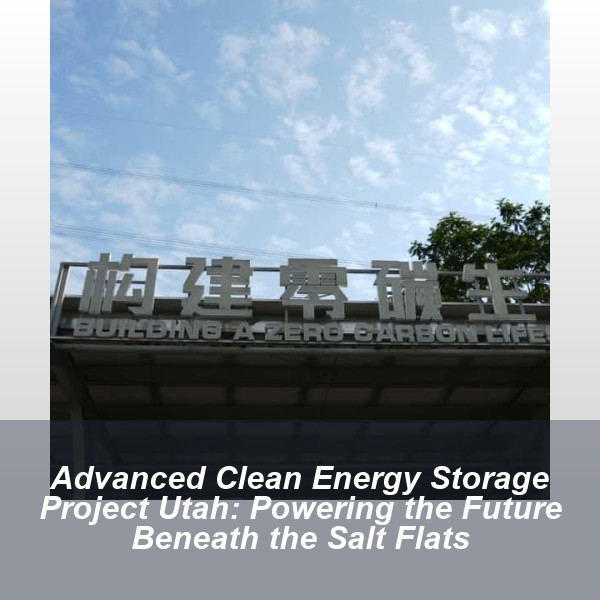 Advanced Clean Energy Storage Project Utah: Powering the Future Beneath the Salt Flats