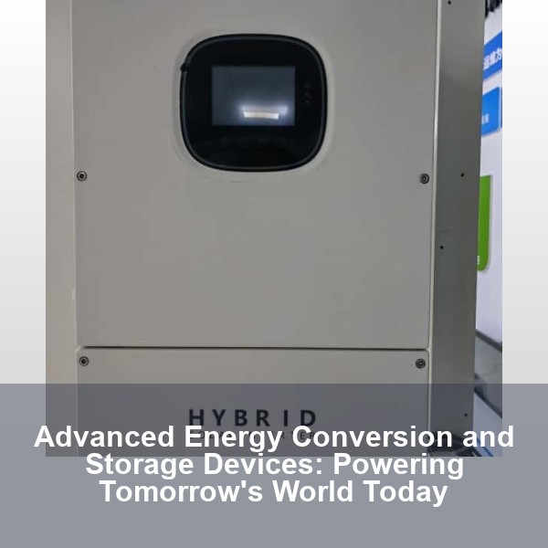 Advanced Energy Conversion and Storage Devices: Powering Tomorrow's World Today