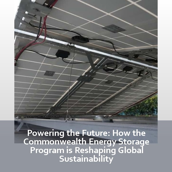 Powering the Future: How the Commonwealth Energy Storage Program is Reshaping Global Sustainability