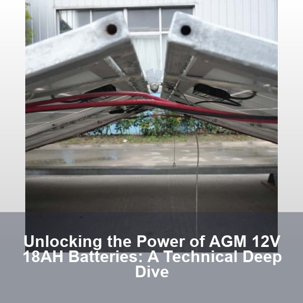 Unlocking the Power of AGM 12V 18AH Batteries: A Technical Deep Dive