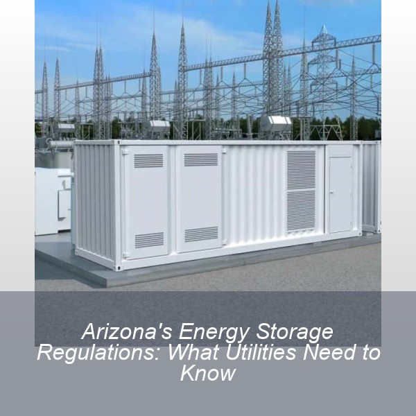 Arizona's Energy Storage Regulations: What Utilities Need to Know