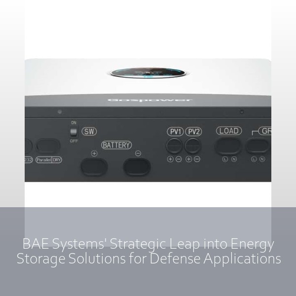 BAE Systems' Strategic Leap into Energy Storage Solutions for Defense Applications