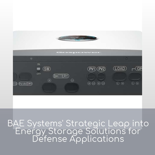 BAE Systems' Strategic Leap into Energy Storage Solutions for Defense Applications