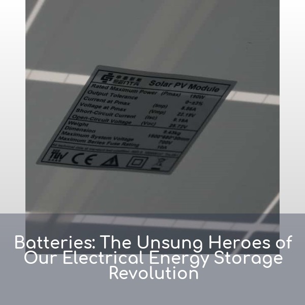 Batteries: The Unsung Heroes of Our Electrical Energy Storage Revolution