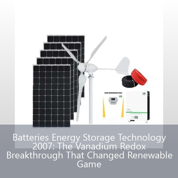 Batteries Energy Storage Technology 2007: The Vanadium Redox Breakthrough That Changed Renewable Game