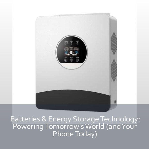 Batteries & Energy Storage Technology: Powering Tomorrow's World (and Your Phone Today)