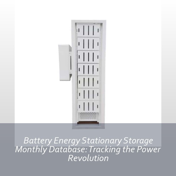 Battery Energy Stationary Storage Monthly Database: Tracking the Power Revolution
