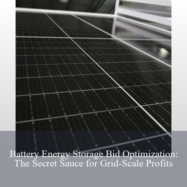 Battery Energy Storage Bid Optimization: The Secret Sauce for Grid-Scale Profits