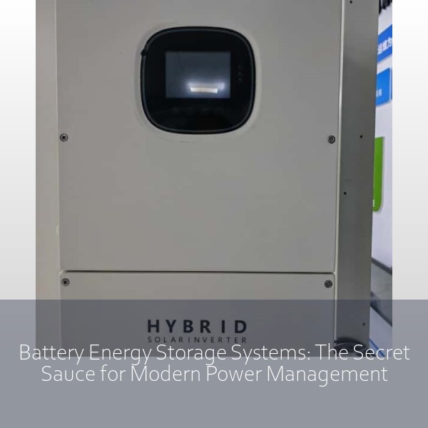 Battery Energy Storage Systems: The Secret Sauce for Modern Power Management