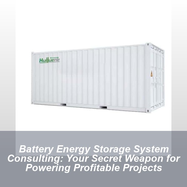 Battery Energy Storage System Consulting: Your Secret Weapon for Powering Profitable Projects