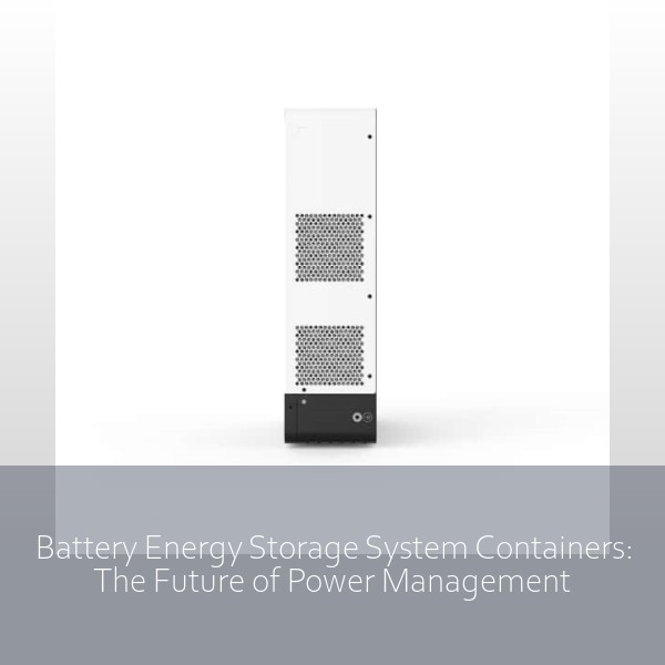 Battery Energy Storage System Containers: The Future of Power Management