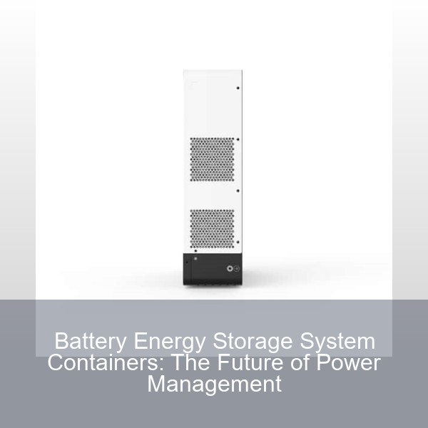 Battery Energy Storage System Containers: The Future of Power Management