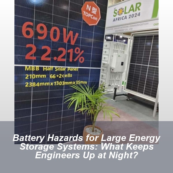 Battery Hazards for Large Energy Storage Systems: What Keeps Engineers Up at Night?