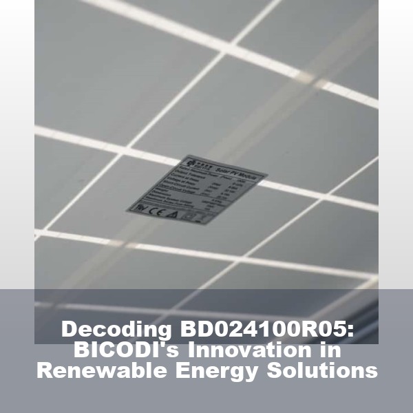 Decoding BD024100R05: BICODI's Innovation in Renewable Energy Solutions