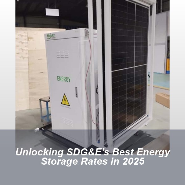 Unlocking SDG&E's Best Energy Storage Rates in 2025