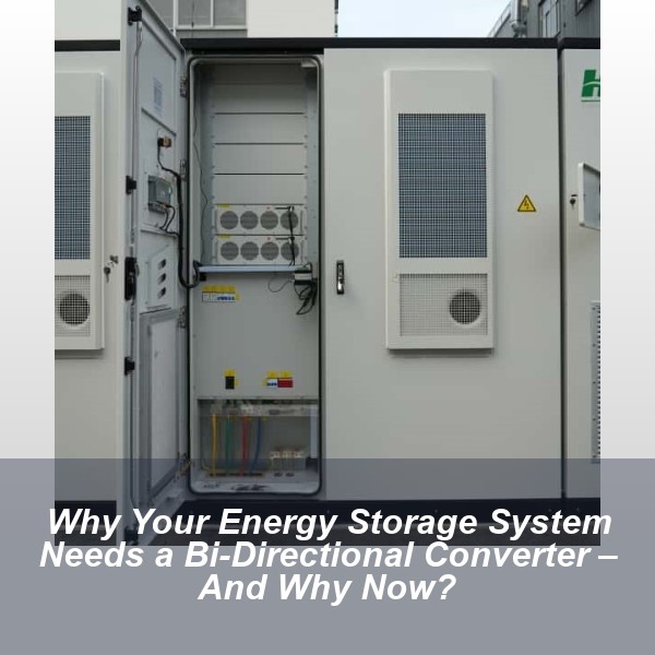 Why Your Energy Storage System Needs a Bi-Directional Converter – And Why Now?