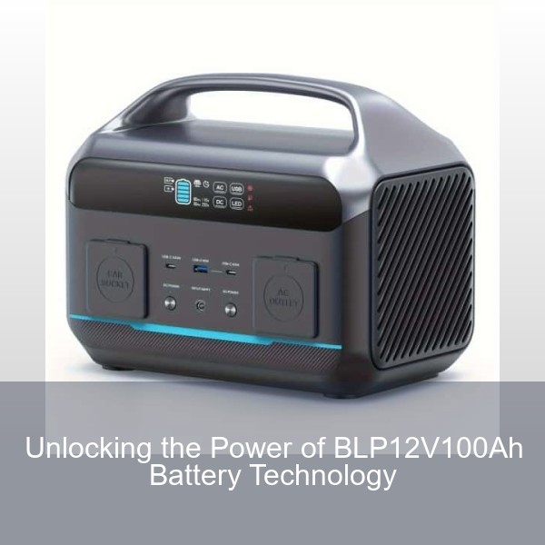 Unlocking the Power of BLP12V100Ah Battery Technology