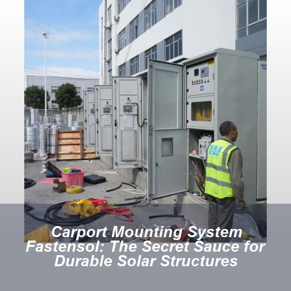 Carport Mounting System Fastensol: The Secret Sauce for Durable Solar Structures