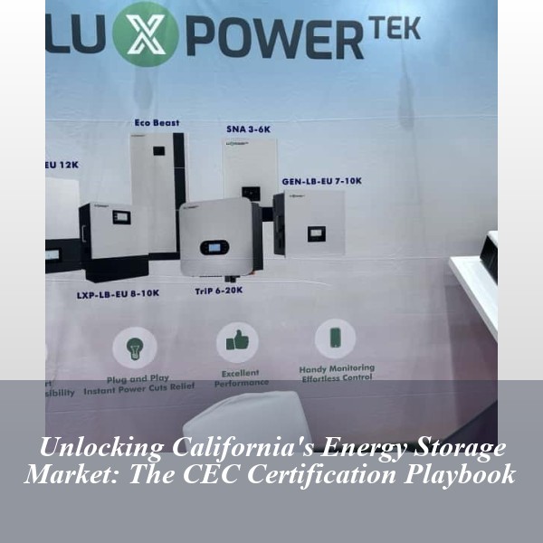 Unlocking California's Energy Storage Market: The CEC Certification Playbook