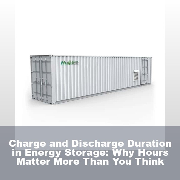 Charge and Discharge Duration in Energy Storage: Why Hours Matter More Than You Think