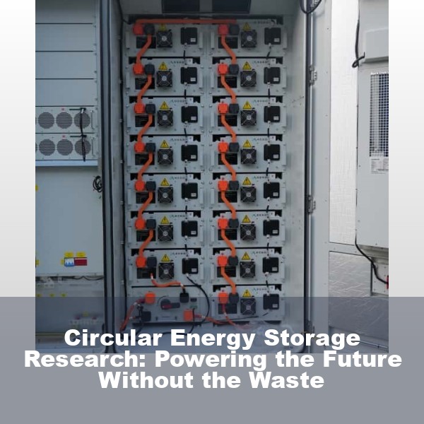 Circular Energy Storage Research: Powering the Future Without the Waste