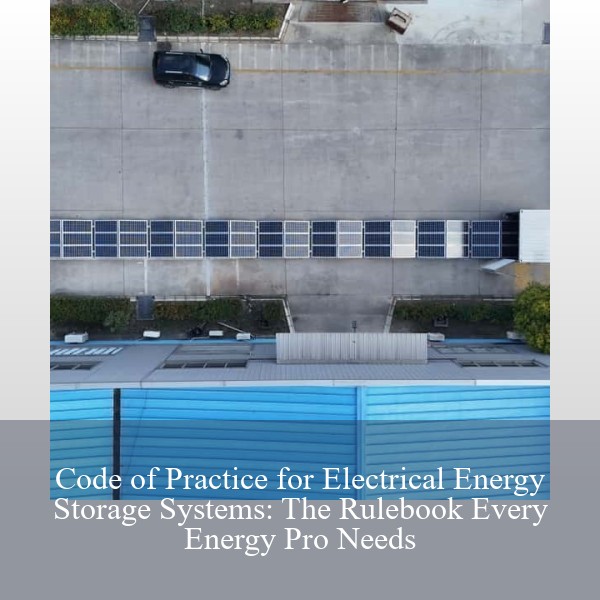 Code of Practice for Electrical Energy Storage Systems: The Rulebook Every Energy Pro Needs