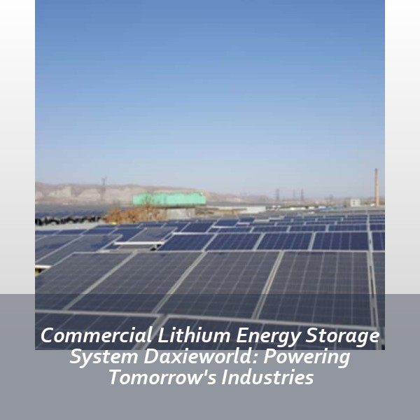 Commercial Lithium Energy Storage System Daxieworld: Powering Tomorrow's Industries