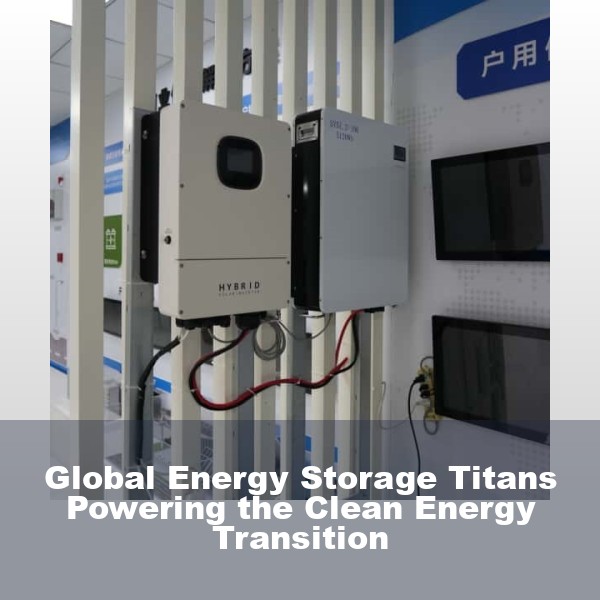 Global Energy Storage Titans Powering the Clean Energy Transition