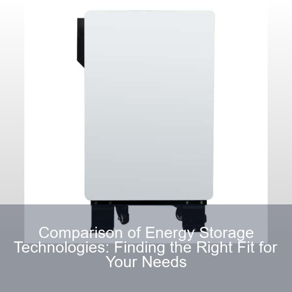 Comparison of Energy Storage Technologies: Finding the Right Fit for Your Needs