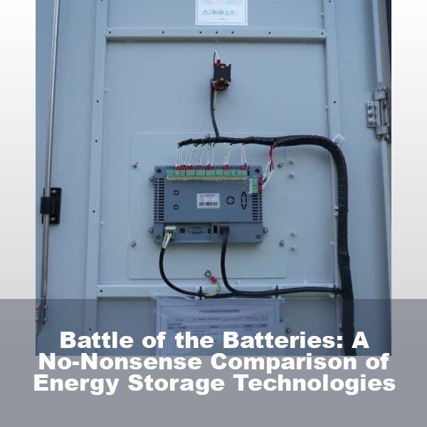 Battle of the Batteries: A No-Nonsense Comparison of Energy Storage Technologies