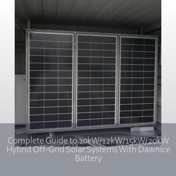 Complete Guide to 10kW/12kW/15kW/20kW Hybrid Off-Grid Solar Systems With Dawnice Battery