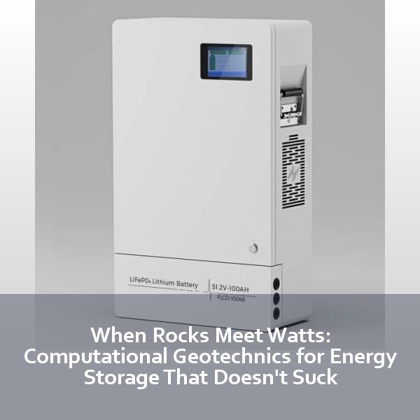 When Rocks Meet Watts: Computational Geotechnics for Energy Storage That Doesn't Suck