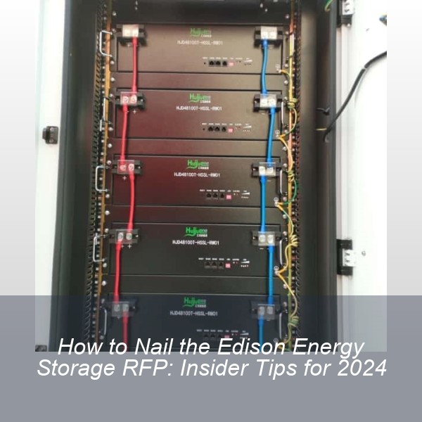 How to Nail the Edison Energy Storage RFP: Insider Tips for 2024