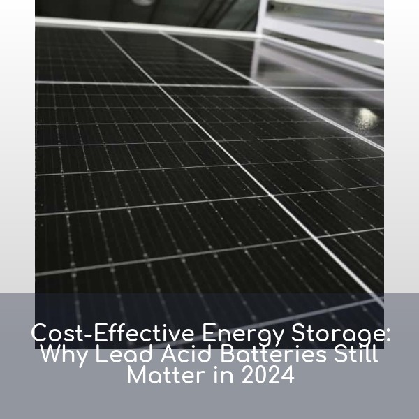 Cost-Effective Energy Storage: Why Lead Acid Batteries Still Matter in 2024