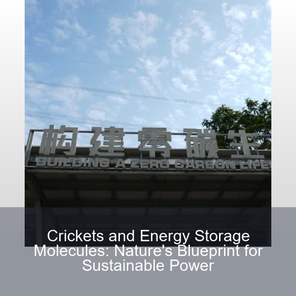 Crickets and Energy Storage Molecules: Nature's Blueprint for Sustainable Power