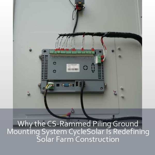 Why the CS-Rammed Piling Ground Mounting System CycleSolar Is Redefining Solar Farm Construction