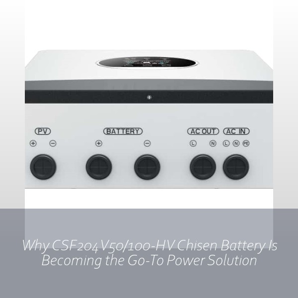 Why CSF204V50/100-HV Chisen Battery Is Becoming the Go-To Power Solution