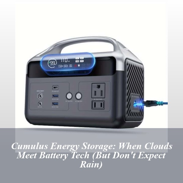 Cumulus Energy Storage: When Clouds Meet Battery Tech (But Don't Expect Rain)