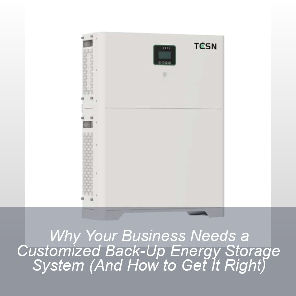 Why Your Business Needs a Customized Back-Up Energy Storage System (And How to Get It Right)