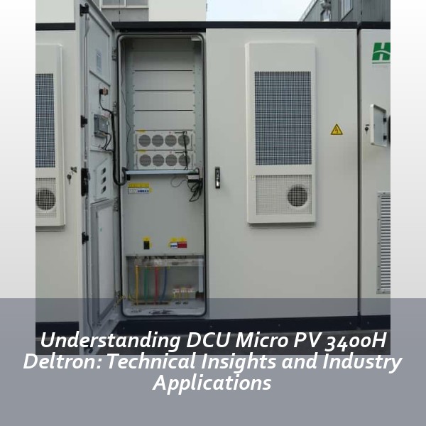 Understanding DCU Micro PV 3400H Deltron: Technical Insights and Industry Applications