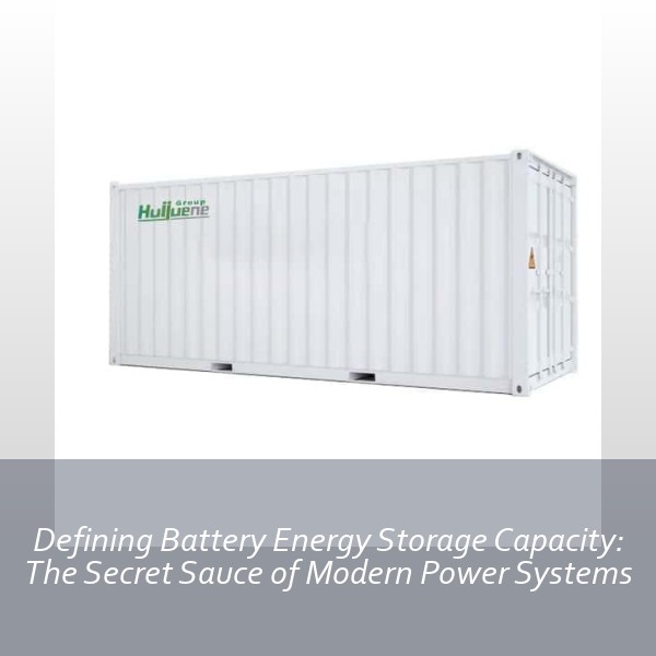 Defining Battery Energy Storage Capacity: The Secret Sauce of Modern Power Systems