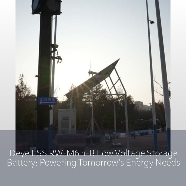 Deye ESS RW-M6.1-B Low Voltage Storage Battery: Powering Tomorrow's Energy Needs