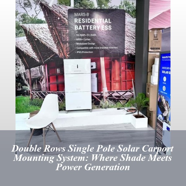 Double Rows Single Pole Solar Carport Mounting System: Where Shade Meets Power Generation